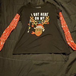 Christmas Long Sleeve Shirt with Reindeer
